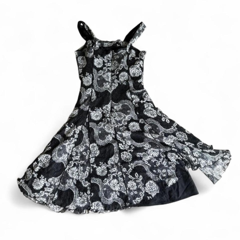 Whimsygoth Dark Fairy Floral Dress Sz 10 Romantic Cottage Core Y2K Flowy Boho